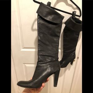 Calvin Klein leather boots. size 7, black.